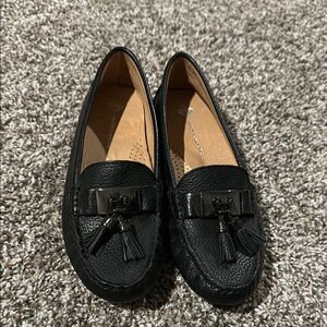 ANTONIO MELANI Black Leather Loafers